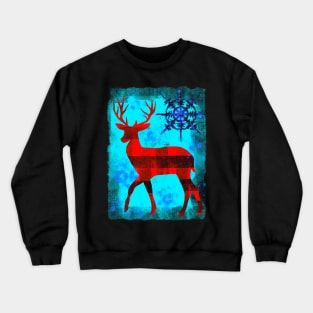 Plaid deer Crewneck Sweatshirt